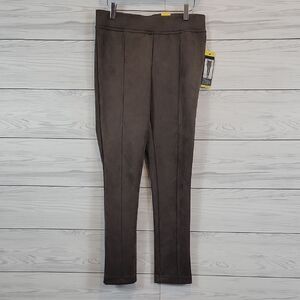 Andrew Marc Taupe Faux Suede Pull-On Pants In Taupe Womens Size S NWT